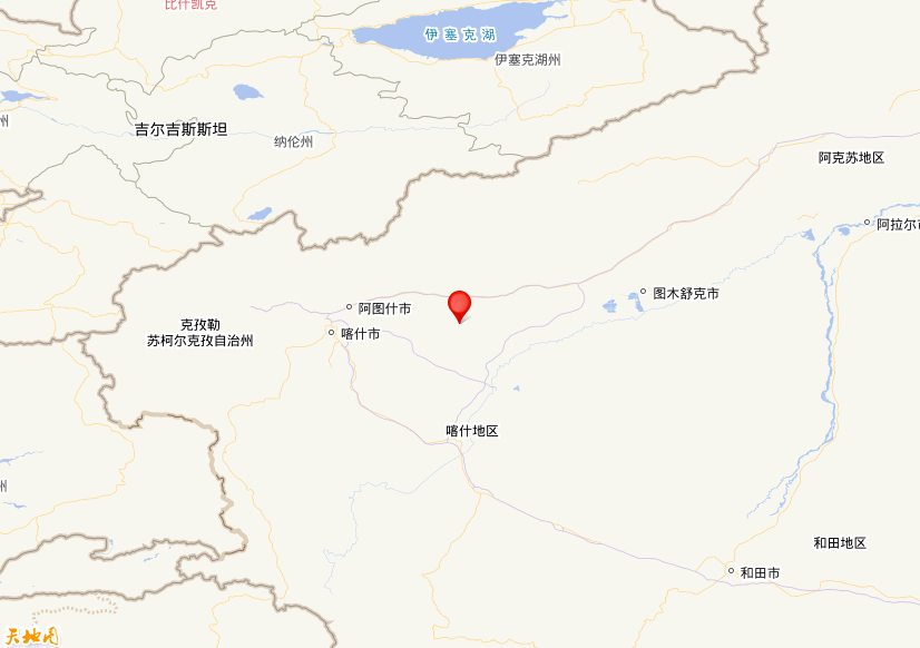 2019年09月16日05时44分，在新疆喀什地区伽师县发生了M 3.8级地震，震中纬度39.54，经度77.26。