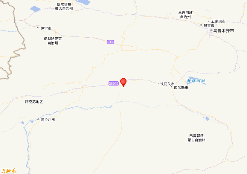 2020年01月08日07时02分，在新疆巴音郭楞州轮台县发生了M 3.0级地震，震中纬度41.73，经度84.41。