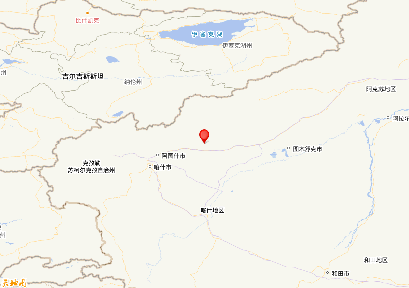2020年08月10日01时35分，在新疆克孜勒苏州阿图什市发生了M 3.0级地震，震中纬度39.96，经度77.21。
