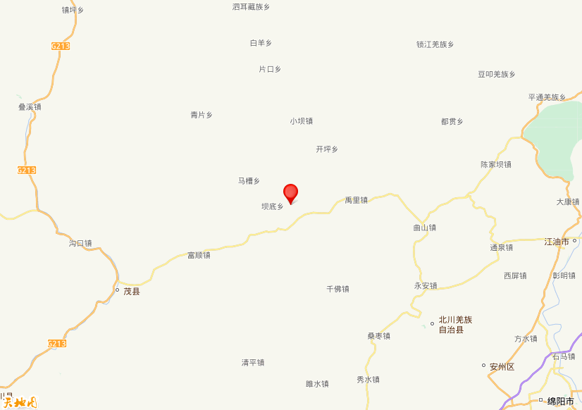 2020年10月25日02时04分，在四川绵阳市北川县发生了M 3.6级地震，震中纬度31.85，经度104.19。