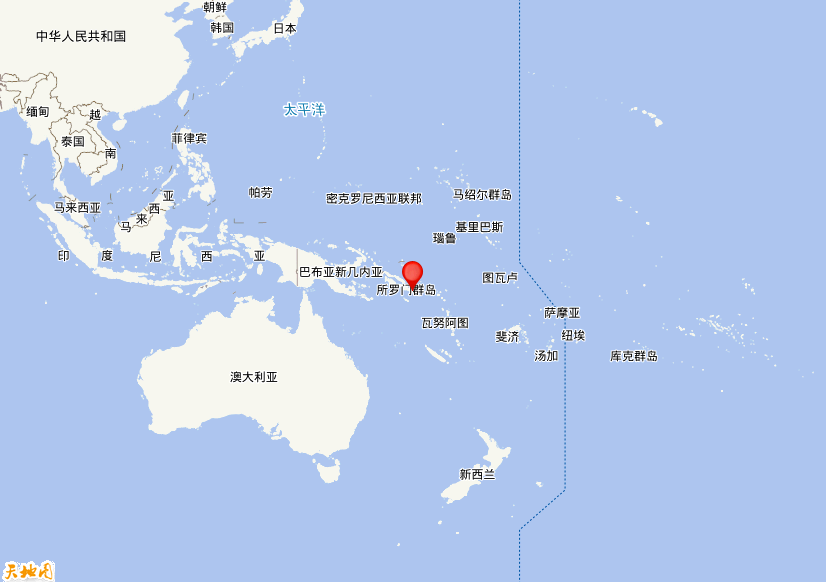 2020年10月25日19时04分，在所罗门群岛发生了M 5.2级地震，震中纬度-10.10，经度161.45。