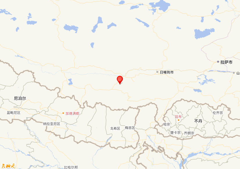 2021年02月20日02时44分，在西藏日喀则市定日县发生了M 3.2级地震，震中纬度28.79，经度87.47。