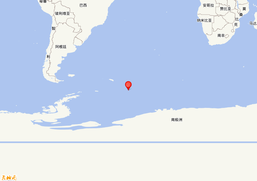 2021年12月03日16时33分，在南桑威奇群岛地区发生了M 5.9级地震，震中纬度-60.31，经度-27.22。