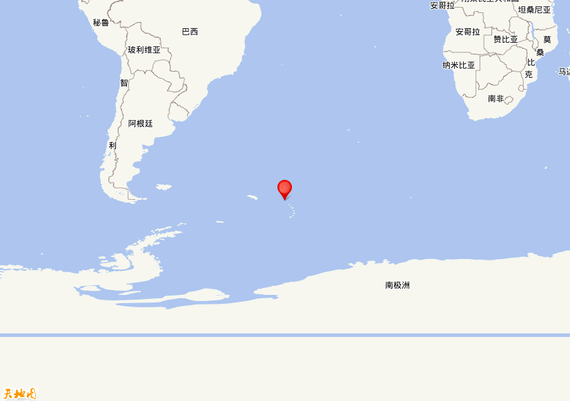 2022年01月25日09时24分，在南桑威奇群岛发生了M 5.9级地震，震中纬度-55.2，经度-28.6。