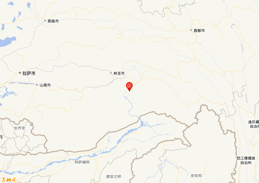 2022年01月25日10时51分，在西藏林芝市墨脱县发生了M 3.7级地震，震中纬度29，经度95.01。