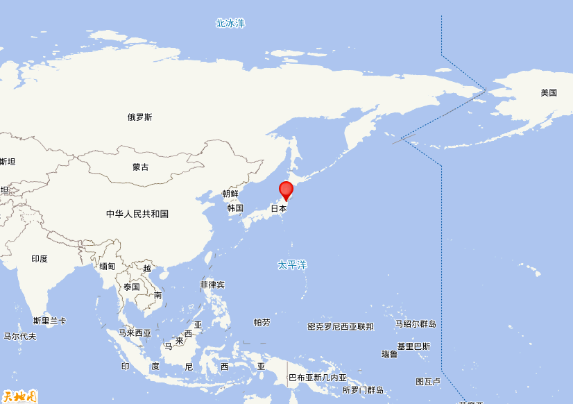 2022年03月16日22时36分，在日本本州东部发生了M 7.7级地震，震中纬度37.79，经度140.95。