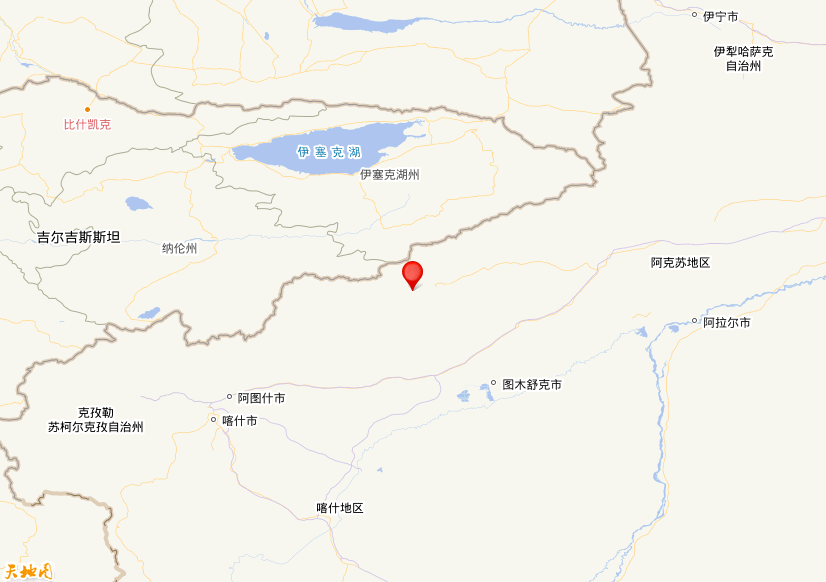 2022年07月03日03时32分，在新疆克孜勒苏州阿合奇县发生了M 4.3级地震，震中纬度40.87，经度78.18。