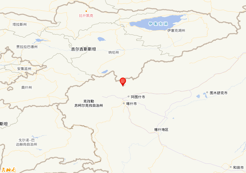 2023年04月01日13时53分，在新疆克孜勒苏州阿图什市发生了M 3.1级地震，震中纬度40.08，经度75.96。