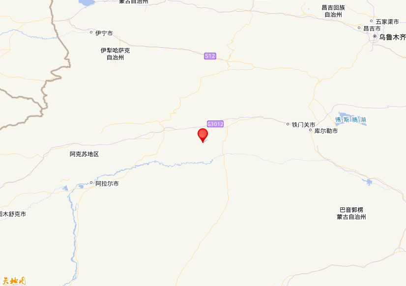 2025年09月16日23时05分，在新疆阿克苏地区库车市发生了M 3.3级地震，震中纬度41.43，经度83.78。