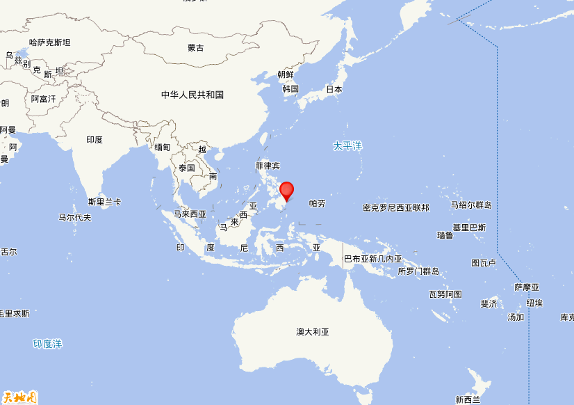 2025年10月10日09时43分，在菲律宾群岛地区发生了M 7.4级地震，震中纬度7.55，经度127。