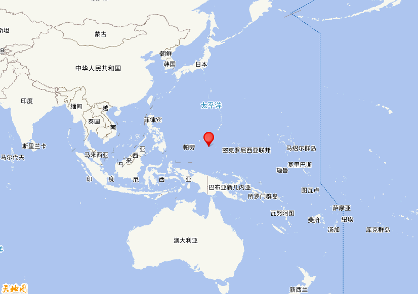 2025年10月13日19时11分，在加罗林群岛发生了M 5.7级地震，震中纬度7.35，经度141.65。