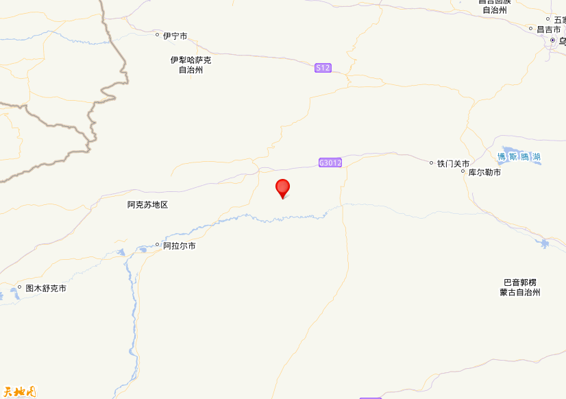 2025年10月28日20时48分，在新疆阿克苏地区库车市发生了M 3.1级地震，震中纬度41.27，经度83.29。