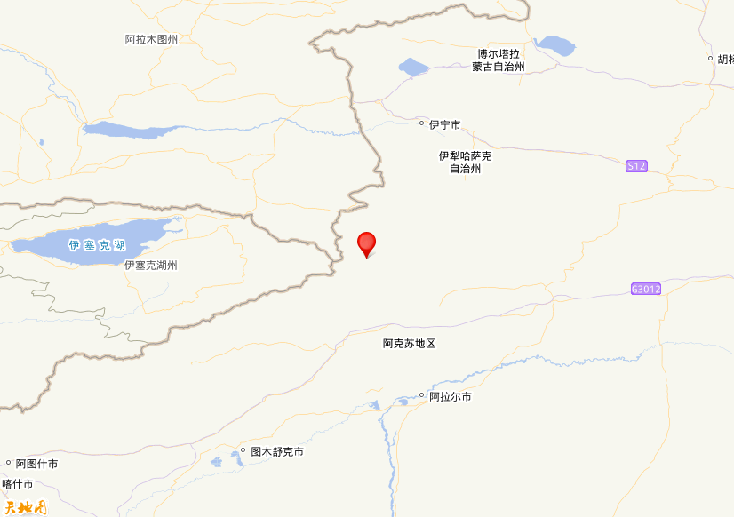 2025年10月29日13时17分，在新疆阿克苏地区温宿县发生了M 3.6级地震，震中纬度42.24，经度80.6。