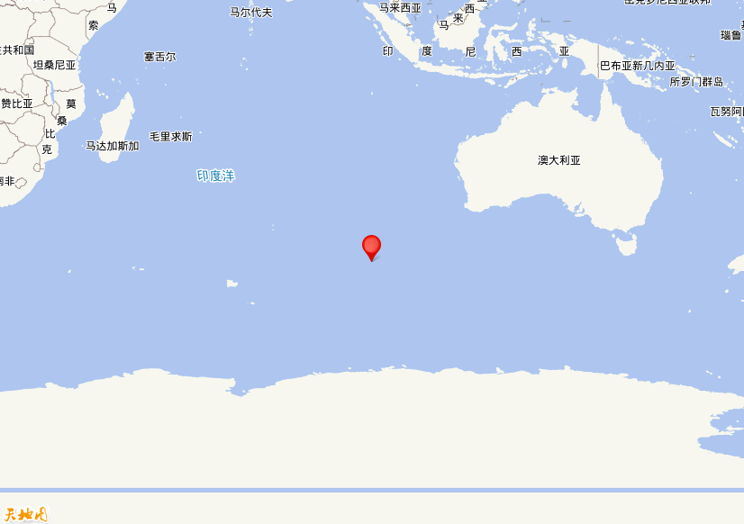 2025年11月01日04时53分，在东南印度洋海岭发生了M 6.0级地震，震中纬度-45.15，经度97。