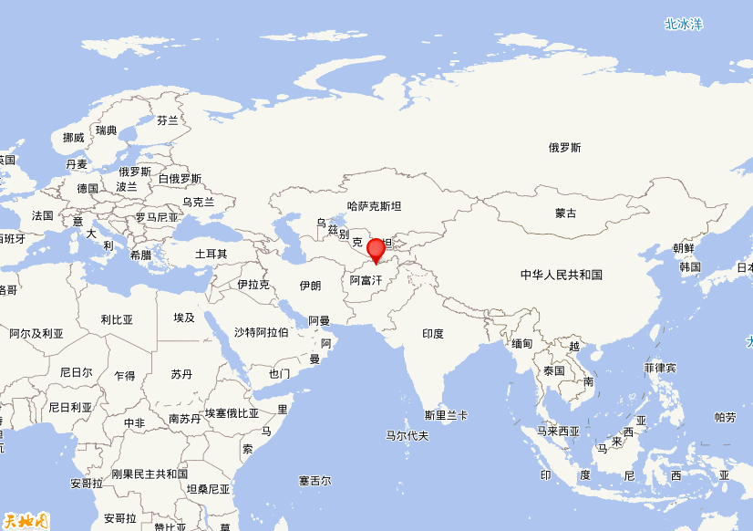 2025年11月03日04时29分，在阿富汗发生了M 6.4级地震，震中纬度36.55，经度67.45。