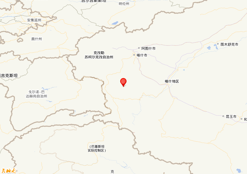 2025年11月06日09时02分，在新疆克孜勒苏州阿克陶县发生了M 4.2级地震，震中纬度38.28，经度75.6。