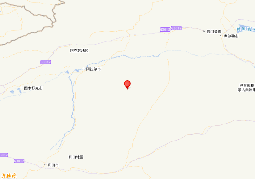 2025年11月16日10时42分，在新疆阿克苏地区沙雅县发生了M 3.7级地震，震中纬度39.8，经度82.84。