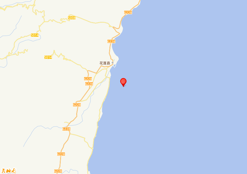 2025年12月08日19时24分，在中国台湾发生了M 5.3级地震，震中纬度23.88，经度121.67。