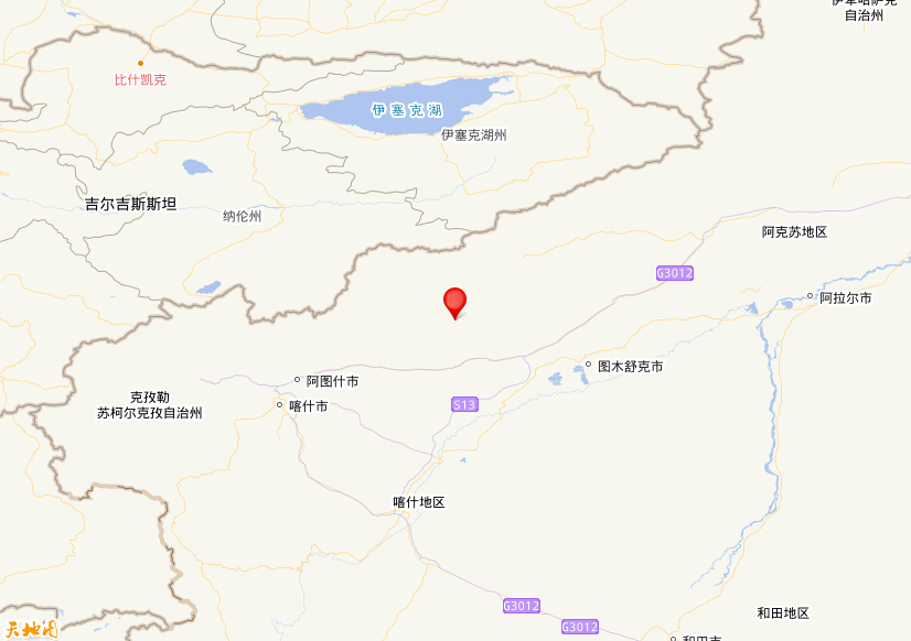 2025年12月21日14时27分，在新疆克孜勒苏州阿图什市发生了M 3.1级地震，震中纬度40.3，经度77.74。