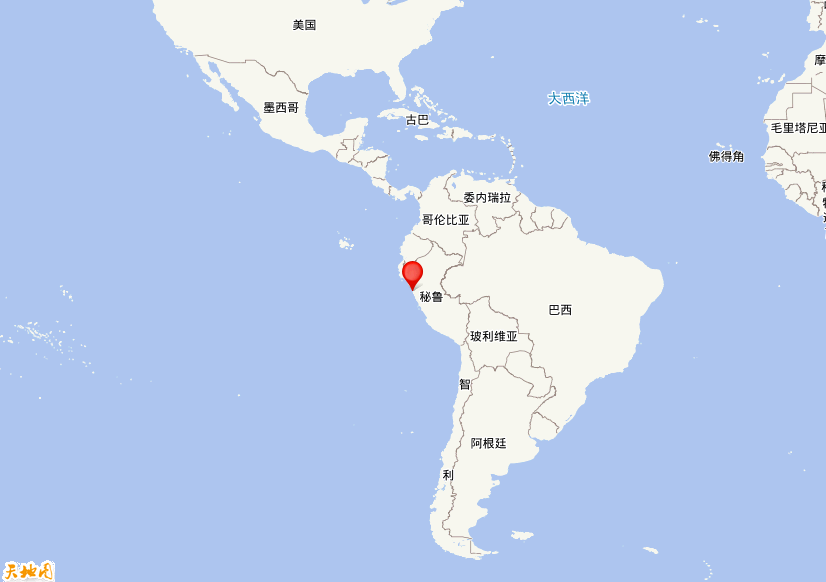 2025年12月28日10时51分，在秘鲁北部沿岸近海发生了M 6.1级地震，震中纬度-8.95，经度-78.7。