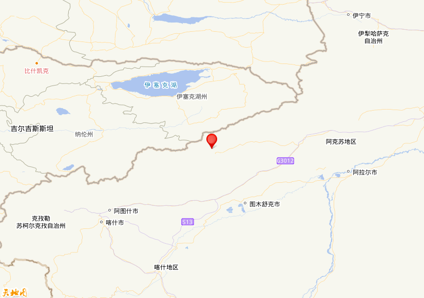 2025年12月28日14时55分，在新疆克孜勒苏州阿合奇县发生了M 3.1级地震，震中纬度41.03，经度78.36。