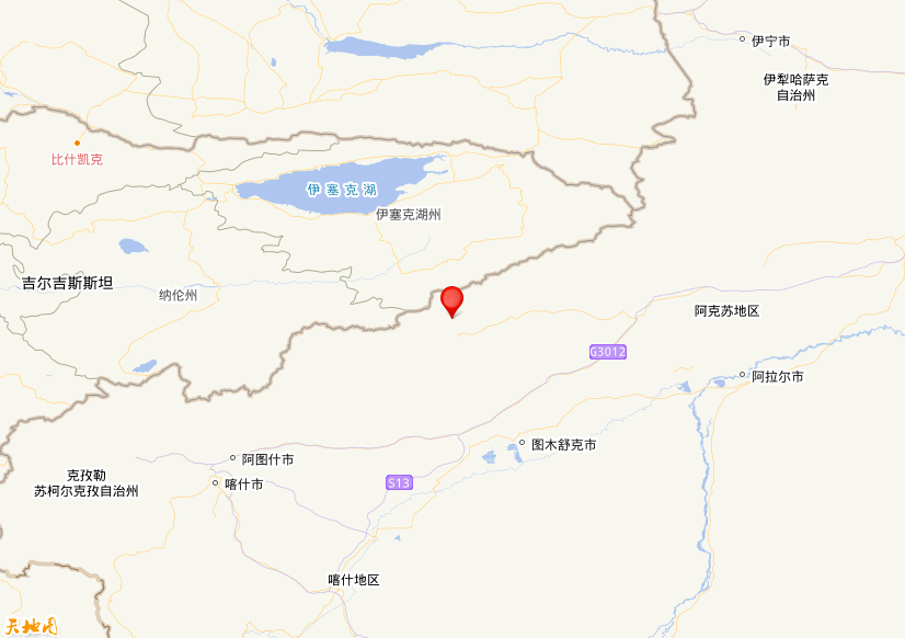 2026年01月05日18时02分，在新疆克孜勒苏州阿合奇县发生了M 3.2级地震，震中纬度41.1，经度78.37。