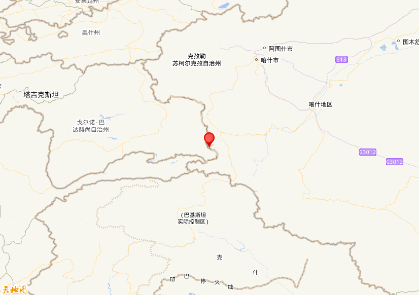 2026年01月09日01时00分，在新疆喀什地区塔什库尔干县发生了M 5.2级地震，震中纬度37.56，经度74.98。