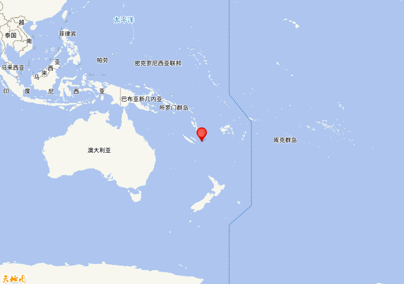 2026年01月19日21时02分，在洛亚蒂群岛发生了M 6.0级地震，震中纬度-22.27，经度170.43。