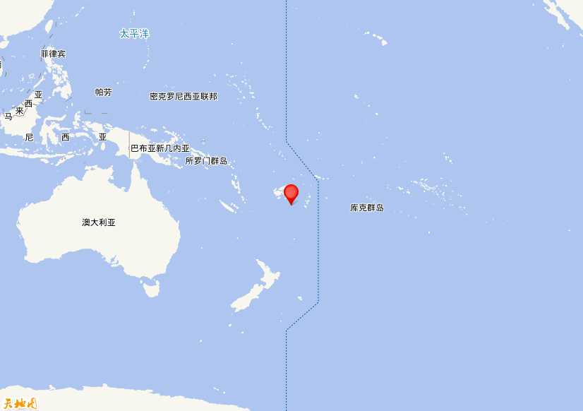 2026年02月11日04时44分，在斐济群岛地区发生了M 6.2级地震，震中纬度-20.99，经度-178.42。