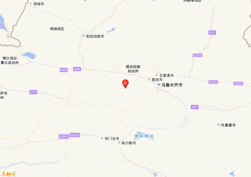 2026年03月18日15时47分，在新疆昌吉州呼图壁县发生了M 3.6级地震，震中纬度43.68，经度86.41。