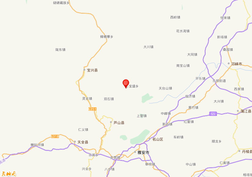 2013年04月21日17时05分，在四川省雅安市芦山县、成都市邛崃市交界发生了M 5.4级地震，震中纬度30.3，经度103。