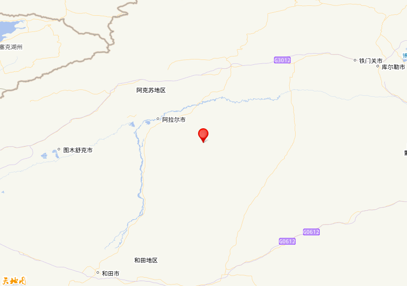 2023年01月30日07时49分，在新疆阿克苏地区沙雅县发生了M 6.1级地震，震中纬度40.01，经度82.29。