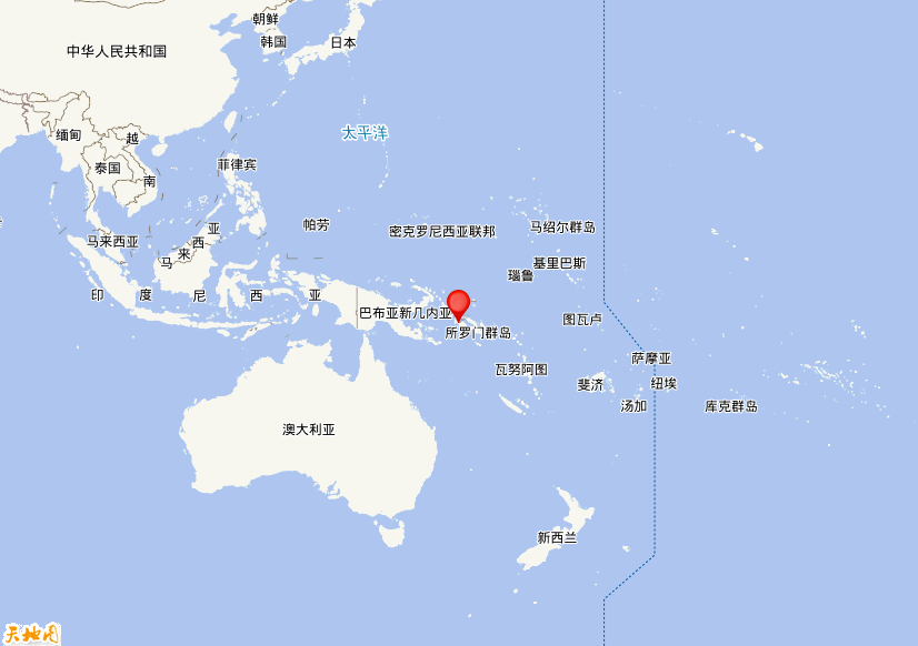 2023年12月08日08时41分，在所罗门群岛发生了M 5.5级地震，震中纬度-8.3，经度157.25。