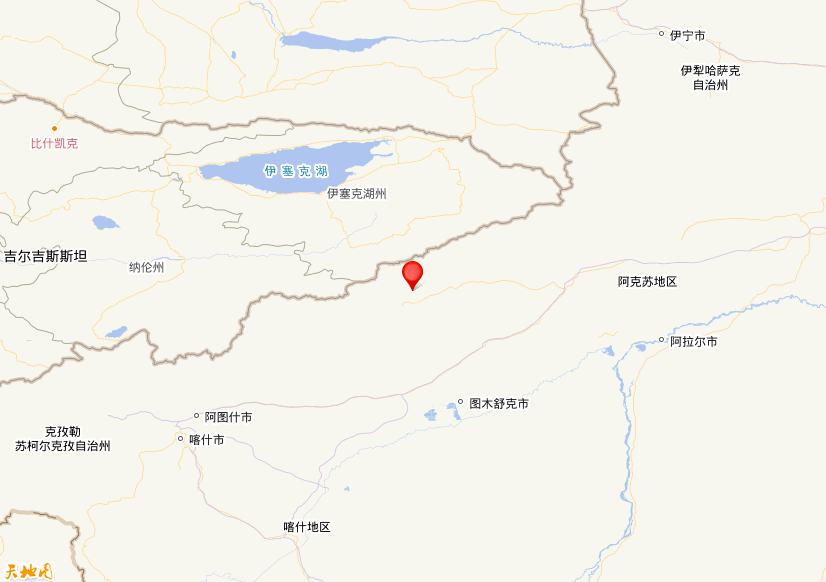 2024年01月25日06时21分，在新疆克孜勒苏州阿合奇县发生了M 5.2级地震，震中纬度41.08，经度78.55。