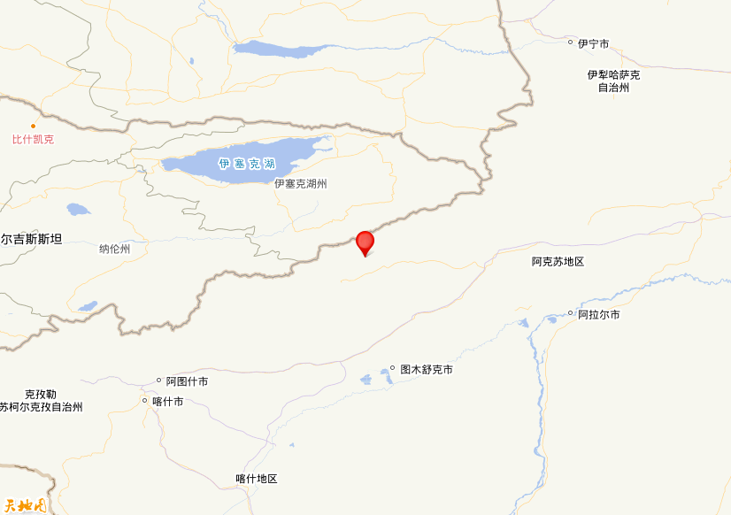 2024年02月12日23时52分，在新疆阿克苏地区乌什县发生了M 3.7级地震，震中纬度41.24，经度78.73。