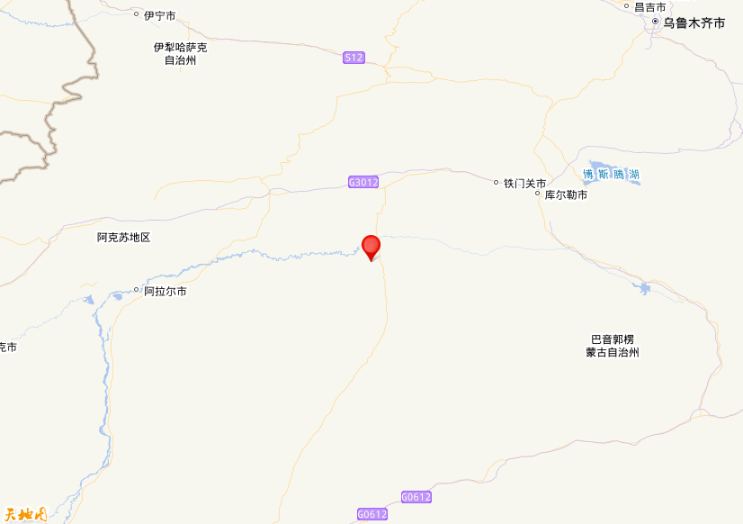 2024年06月11日01时35分，在新疆巴音郭楞州尉犁县发生了M 5.0级地震，震中纬度40.89，经度84.15。