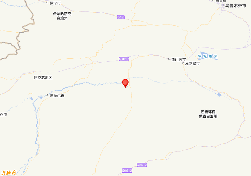 2024年06月23日19时15分，在新疆巴音郭楞州尉犁县发生了M 3.0级地震，震中纬度40.81，经度84.11。