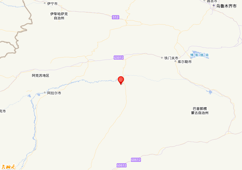 2024年07月13日07时39分，在新疆巴音郭楞州尉犁县发生了M 3.3级地震，震中纬度40.83，经度84.14。