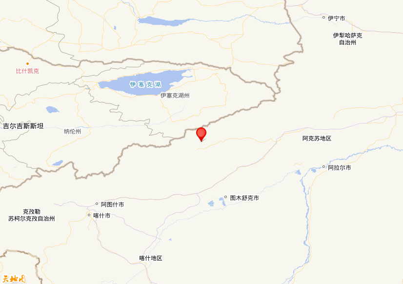 2024年10月17日06时23分，在新疆克孜勒苏州阿合奇县发生了M 5.3级地震，震中纬度41.11，经度78.53。