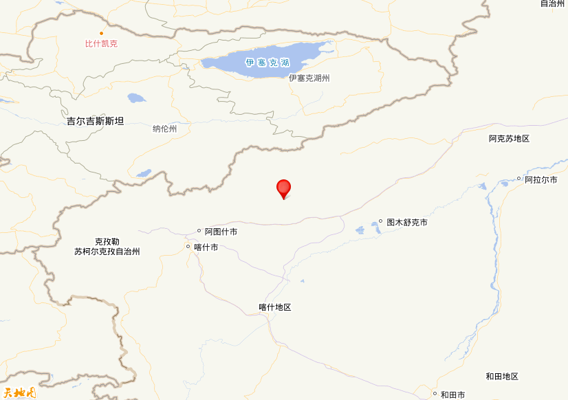 2024年11月30日17时32分，在新疆克孜勒苏州阿图什市发生了M 3.8级地震，震中纬度40.2，经度77.53。