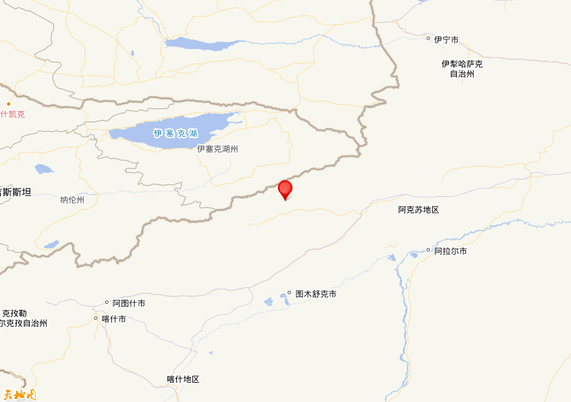 2025年01月11日01时48分，在新疆阿克苏地区乌什县发生了M 4.0级地震，震中纬度41.33，经度79.01。