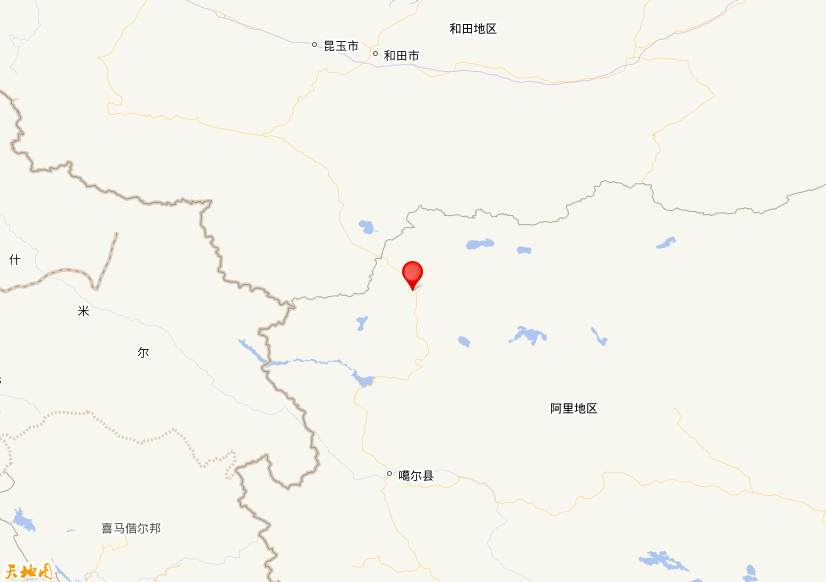 2025年06月22日21时52分，在西藏阿里地区日土县发生了M 3.8级地震，震中纬度34.5，经度80.35。