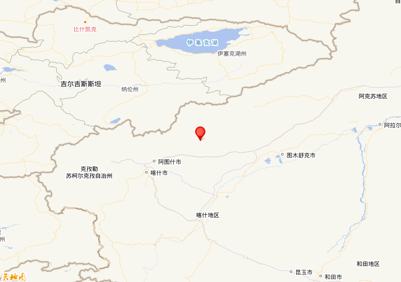 2025年10月20日17时45分，在新疆克孜勒苏州阿图什市发生了M 3.9级地震，震中纬度40.17，经度77.22。