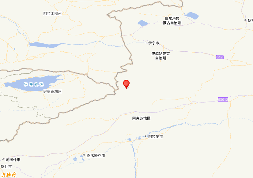 2025年10月27日17时18分，在新疆阿克苏地区温宿县发生了M 3.0级地震，震中纬度42.24，经度80.59。