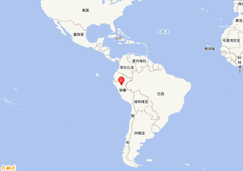 2026年04月01日19时20分，在秘鲁发生了M 6.0级地震，震中纬度-7.1，经度-76.15。