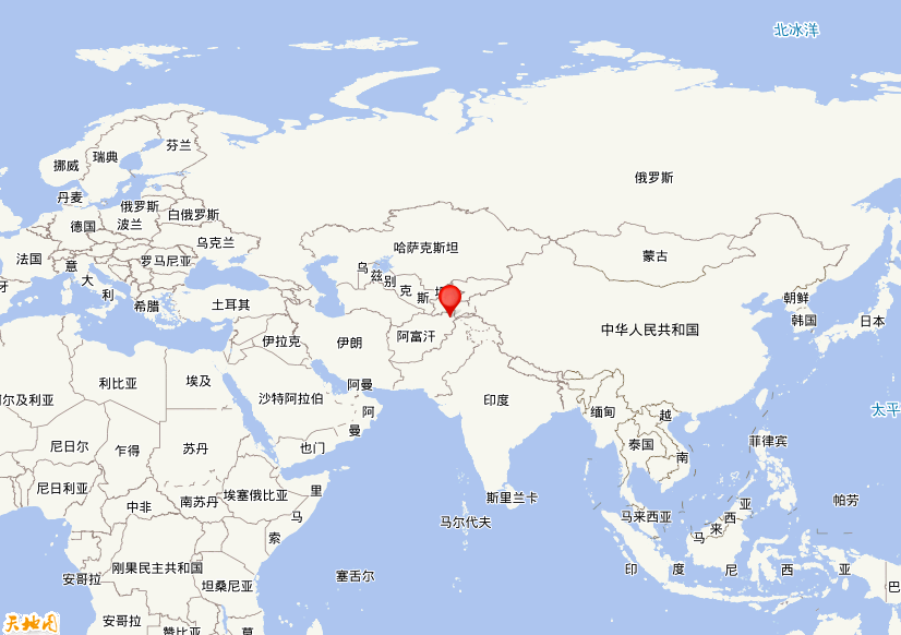 2026年04月04日00时12分，在阿富汗发生了M 5.8级地震，震中纬度36.6，经度71。