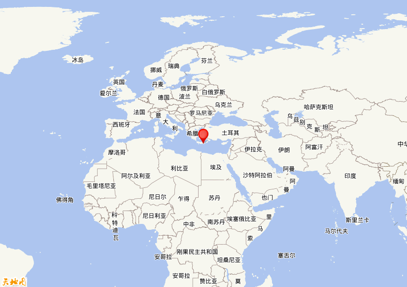 2026年04月24日11时18分，在地中海东部发生了M 5.7级地震，震中纬度34.85，经度25.95。