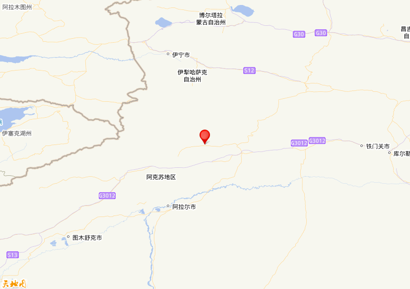 2026年04月25日20时16分，在新疆阿克苏地区拜城县发生了M 3.1级地震，震中纬度41.91，经度82.1。