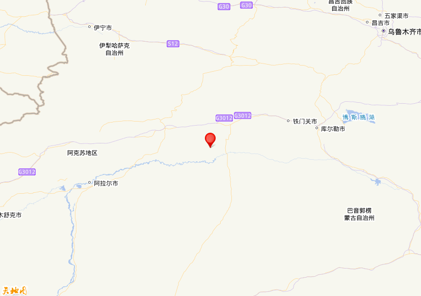 2026年04月29日15时20分，在新疆阿克苏地区库车市发生了M 4.3级地震，震中纬度41.29，经度83.89。