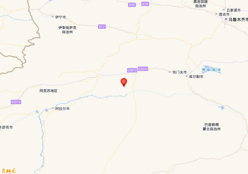 2026年04月30日21时15分，在新疆阿克苏地区库车市发生了M 3.9级地震，震中纬度41.32，经度83.89。